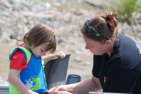 shad fishing children